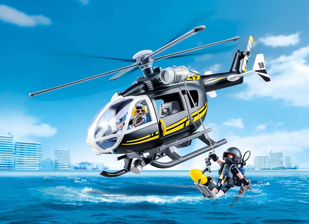 Playmobil 6923/4262 Motard Policier Bleu - Casque, équipement D'intervention - Occasion