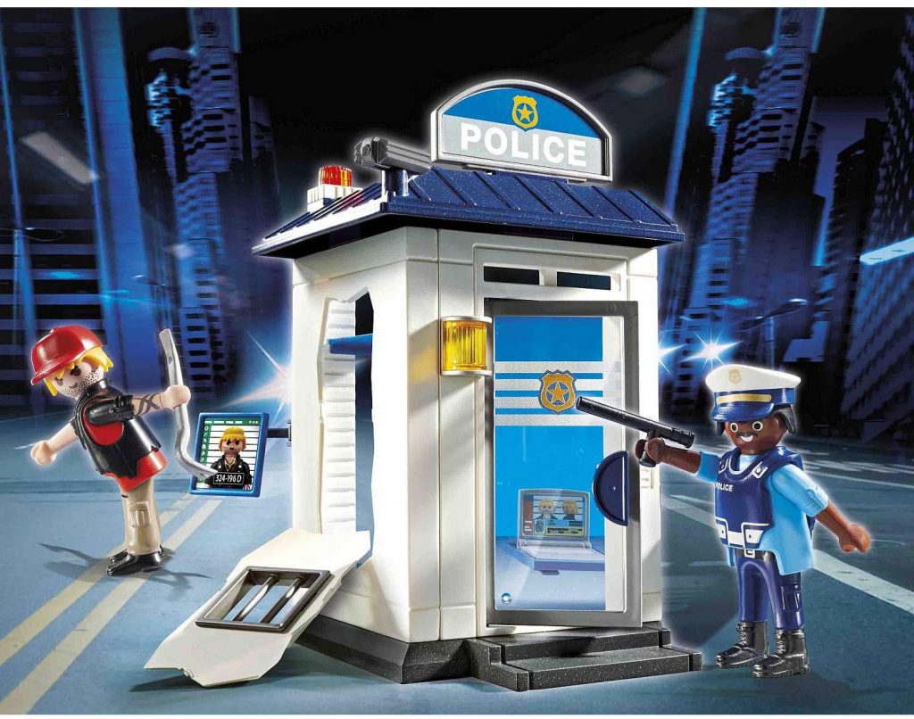 Playmobil 70568 – Poste De Police Et Cambrioleur – City Action – 3 Personnages, Prison Amovible !
